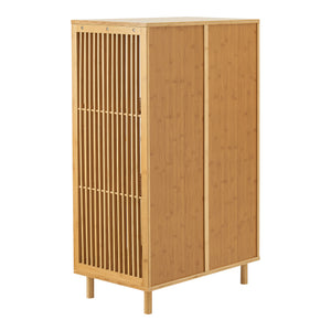 Armoire basse Grong bambou 110 x 66 x 40 cm naturel [en.casa]