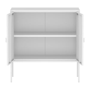 Buffet Castelli acier 83 x 80 x 40 cm blanc [en.casa]