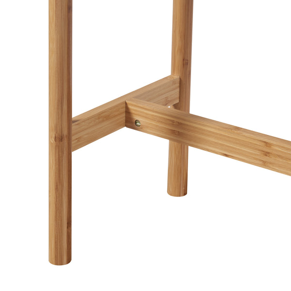 Table console Pomarkku avec étagère bambou 120 x 39 x 85 cm naturel [en.casa]