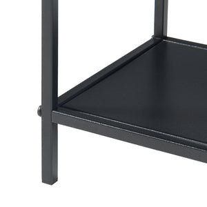 Console tafel Beesel metaal 65,5x60x20 cm zwart [en.casa]