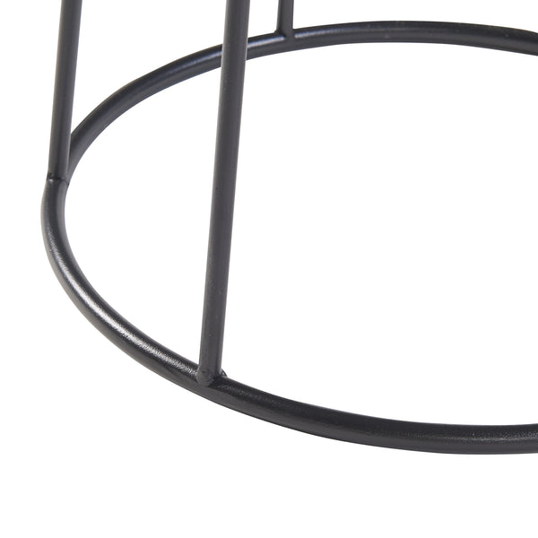 Set de 2 porte-plantes Nesseby de tailles variées avec cache-pots métal noir [en.casa]