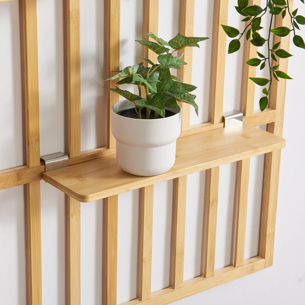 Étagère murale Røst bambou 120 x 80 x 13 cm naturel [en.casa]