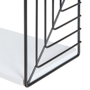Étagère murale Moss 39 x 18 x 23 cm noir blanc [en.casa]