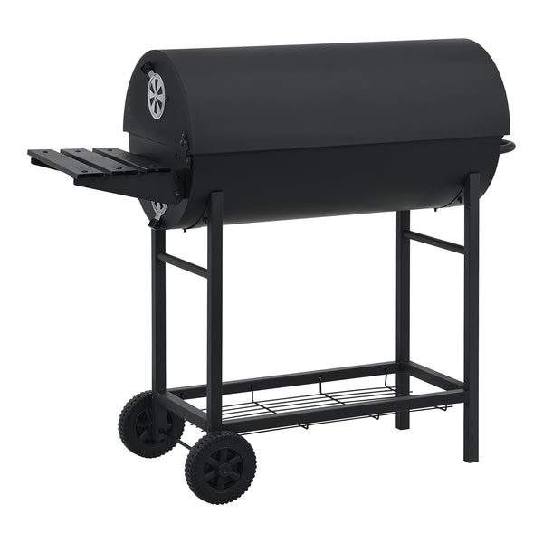 Chariot de barbecue au charbon de bois Armento 95 x 108 x 61 cm noir casa.pro
