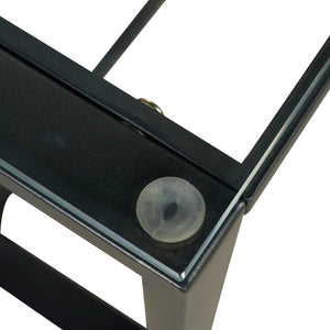 Salon de jardin 5 pièces Calvello avec table 2 chaises 2 repose-pieds aspect rotin bleu marine noir casa.pro