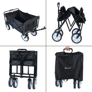Bolderkar Stenlille strandkar 84x55x57 cm zwart pro.tec