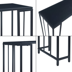 Set 2 de tables consoles gigognes Ørsta noir [en.casa]