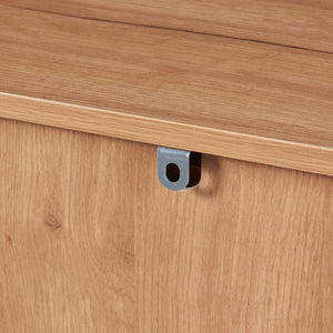 Buffet Varkaus MDF 75 x 140 x 40 cm effet chêne [en.casa]