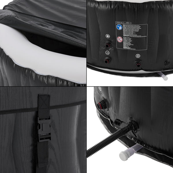 Spa gonflable Carbone pour 3 personnes noir blanc pro.tec