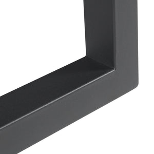 Lot de 2 pieds de table Lunderskov acier 35 x 50 cm noir [en.casa]