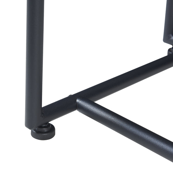Console tafel Nordfron 120x40x75 cm zwart en marmer wit [en.casa]