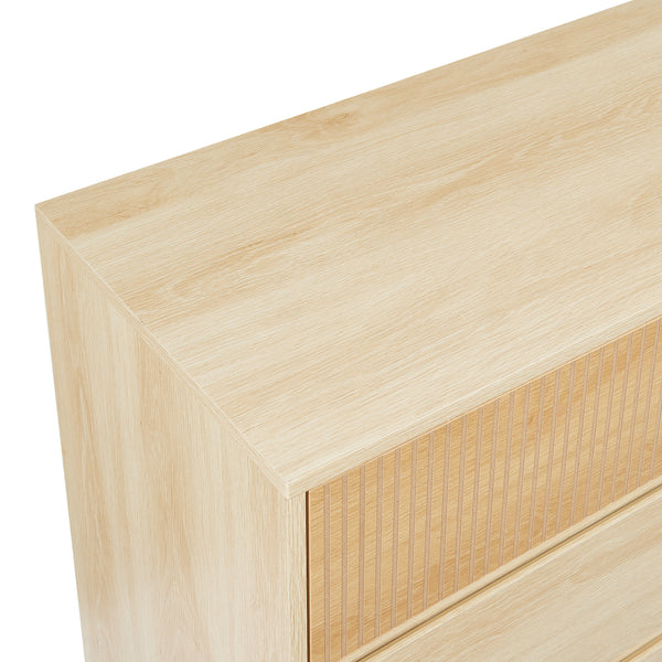 Ladekast Landskrona commode met 3 lades 79,5x80x40 cm eikenkleurig [en.casa]