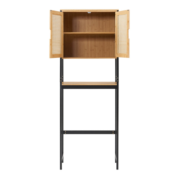 Meuble WC Tervola 172 x 63 x 27 cm noir naturel [en.casa] 