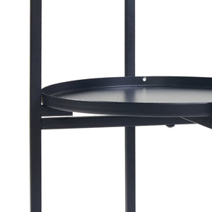 Ensemble de 3 porte-plantes Tuusula noir [en.casa]