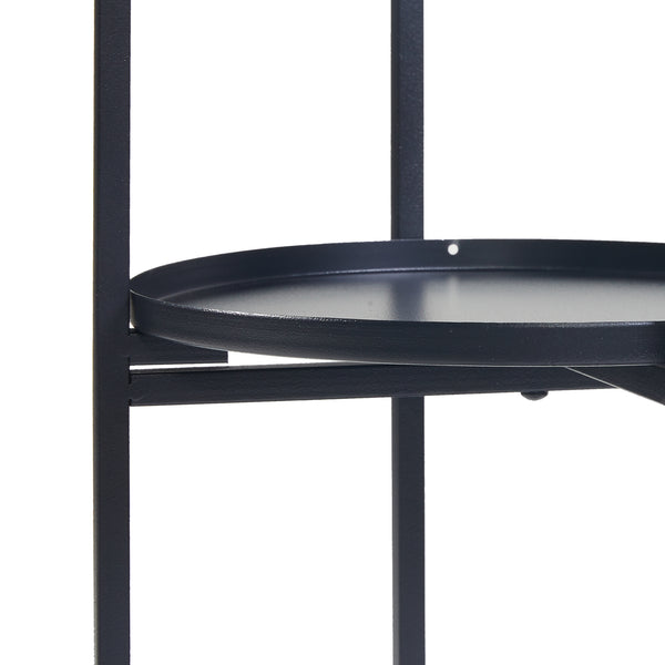 Ensemble de 3 porte-plantes Tuusula noir [en.casa]
