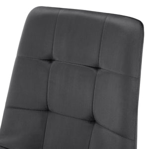 Lot de 4 chaises de salle à manger Lexnitz gris foncé noir [en.casa]