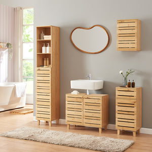 Wastafelonderkast Epind bamboe naturel 60x66x30 cm [en.casa]