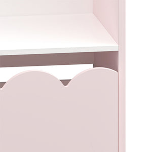 Kinderrek Vestnes in huisvorm 114x91x30 cm wit en roze [en.casa]