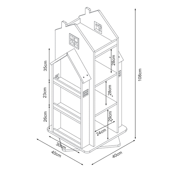 Kinderkast Vipsali 108x40x40 cm [en.casa]