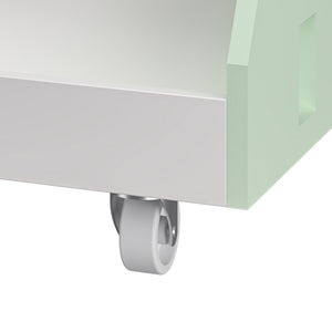 Kinderrek Vipsali mobiel huisvormig 50x33x34 cm mintgroen en wit [en.casa]