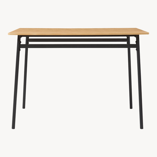 Eetkamerset Pollenev 5-delig eikenkleurig en zwart [en.casa]