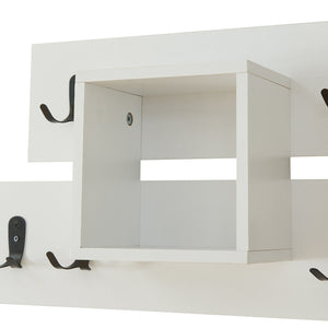 Wandkapstok Vänd 32x60x14 cm wit en zwart [en.casa]