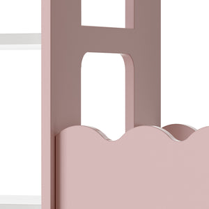 Portemanteau pour enfants Vestnes 114 x 77 x 30 cm rose / blanc [en.casa] 