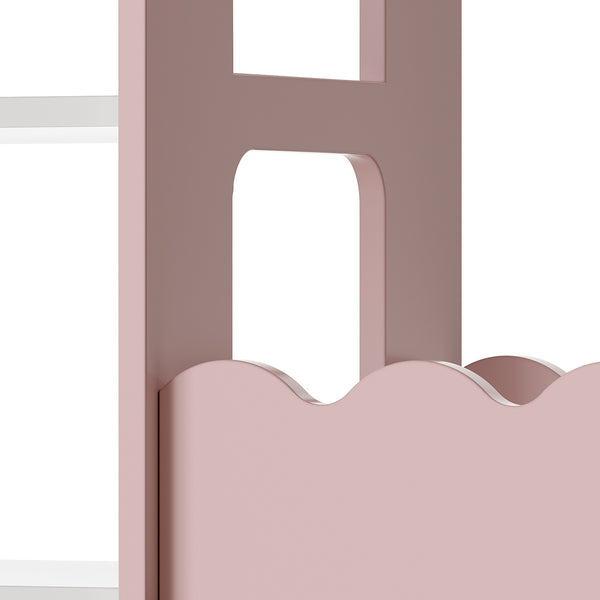 Portemanteau pour enfants Vestnes 114 x 77 x 30 cm rose / blanc [en.casa] 