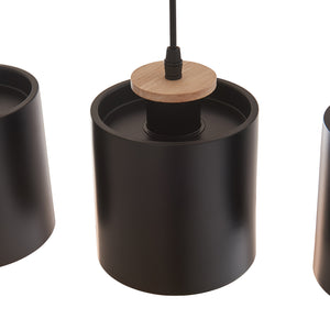 Suspension Posdand 5 x E27 40 W Hauteur max 130 cm noir [lux.pro]