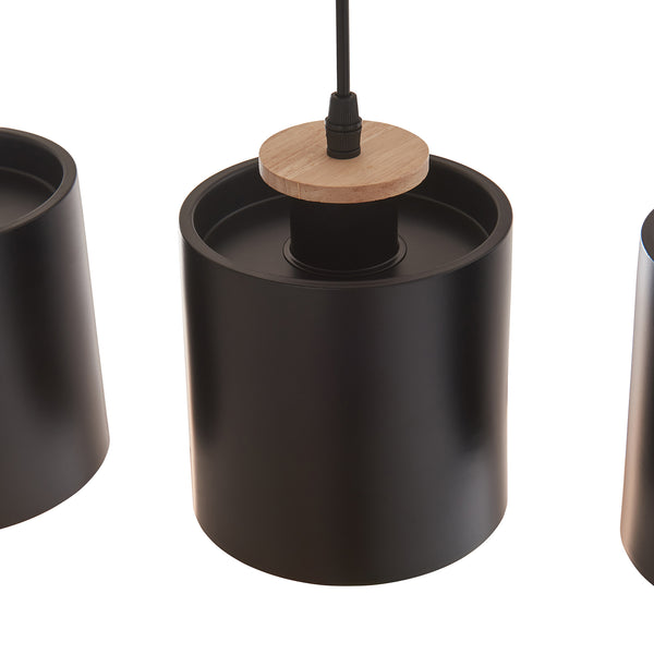 Suspension Posdand 5 x E27 40 W Hauteur max 130 cm noir [lux.pro]