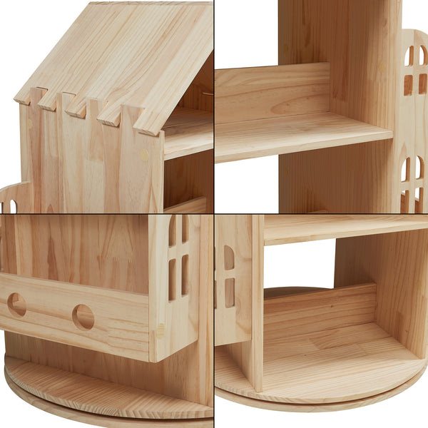 Kinderboekenkast Sanköre 122x64x43 cm naturel [en.casa]