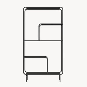 Étagère autoportante Færder acier 145 x 76 x 33 cm noir [en.casa]