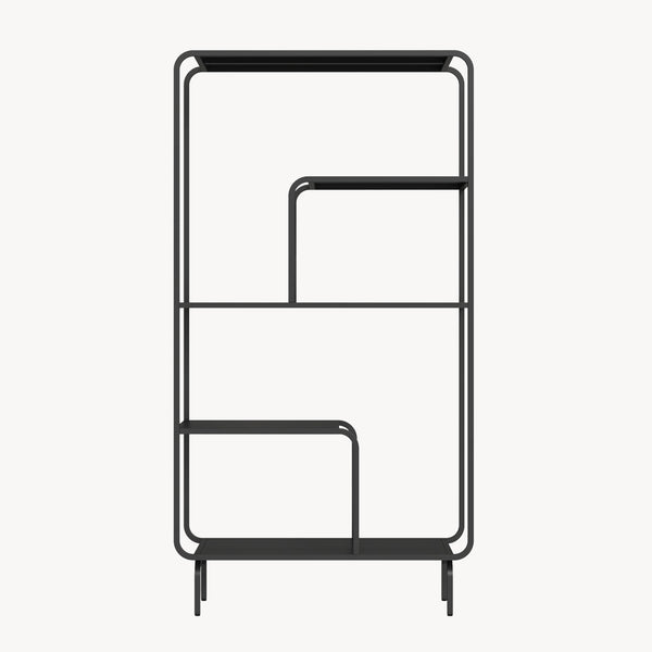 Étagère autoportante Færder acier 145 x 76 x 33 cm noir [en.casa]
