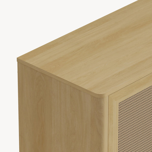 Commode Lukhomso 83x80x40 cm eikenkleurig en zwart [en.casa]