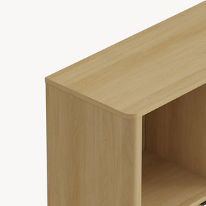 Commode Lukhomso 85x75x30 cm eikenkleurig en zwart [en.casa] 