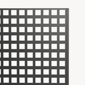 Cloison Toma avec bac à fleurs sur roulettes acier 190 x 82 x 38 cm noir casa.pro 