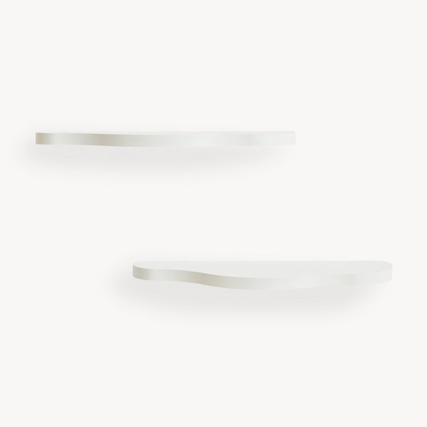 Wandplank Sirlstalo set van 2 voor kinderkamer 57x19x3 cm wit [en.casa] 