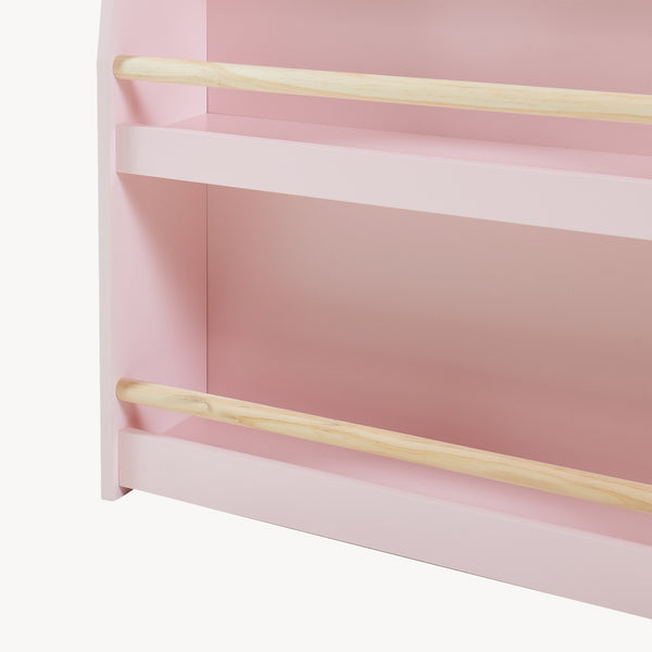 Kinderboekenrek Virer met 3 open vakken 78x60x18 cm roze [en.casa] 