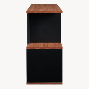 Bijzettafel Trond 80x29x60 cm Zwart/Walnootlook [en.casa]