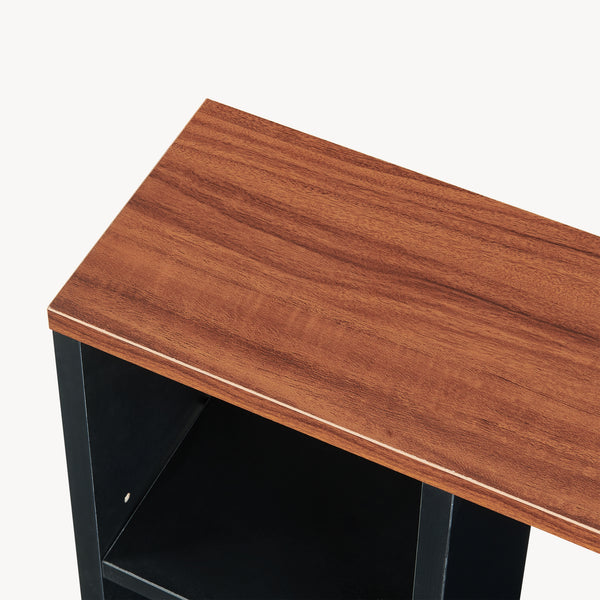 Porte-papier toilette Trond 60x40x16 cm Noir/Aspect noyer [en.casa]
