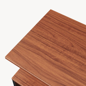 Table basse Trond 80x40x42 cm Noir/Noyer [en.casa]