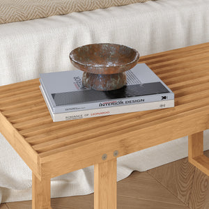 Zitbank Aarela 91x41x38 cm Bamboe [en.casa]