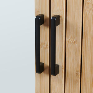 Spiegelkast Svanes 58x56x13 cm Donkergrijs/Natuur [en.casa]