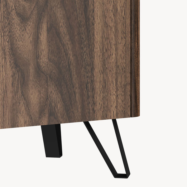 Sideboard Trorlon 160x40x83 cm walnootlook/travertijn [en.casa]