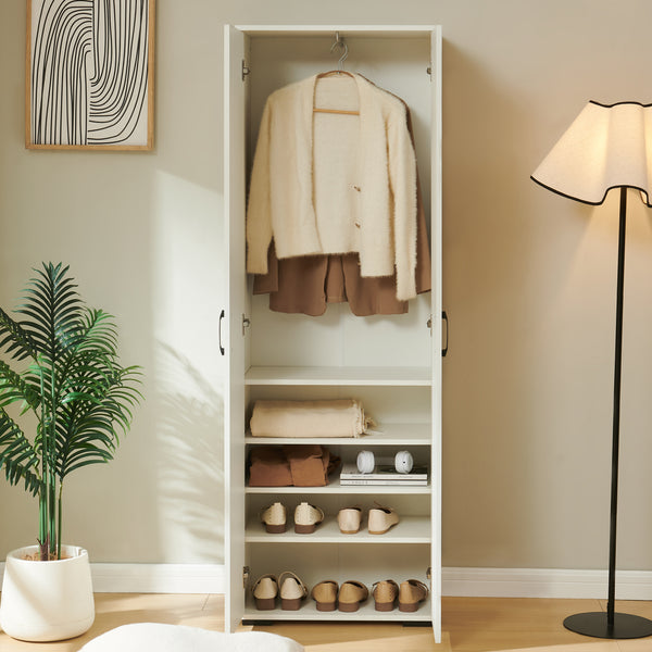 Armoire Chalvefted 175x60x35 cm Blanc [en.casa]