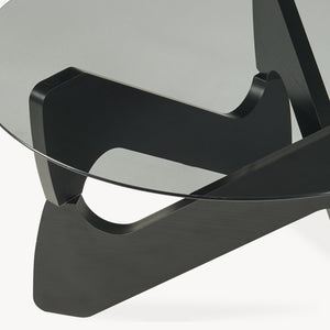 Table basse Reypio Ø70 x 35 cm noir / gris [en.casa]