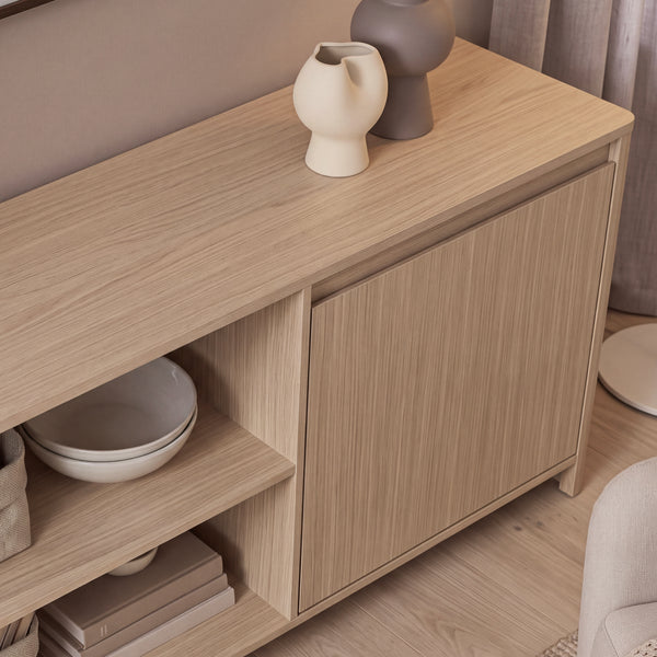 Tv-kast Takranmaa 150x40x50 cm eikenlook [en.casa]