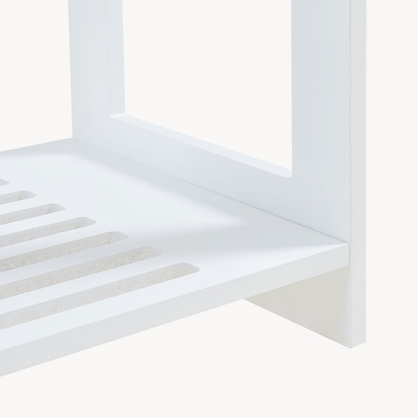 [en.casa] Kledingrek Langeskov 78x75x35 cm wit en houtkleurig