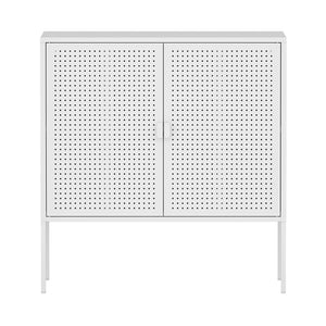 Buffet Castelli acier 83 x 80 x 40 cm blanc [en.casa]