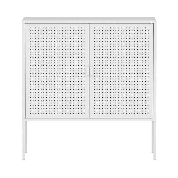 Buffet Castelli acier 83 x 80 x 40 cm blanc [en.casa]